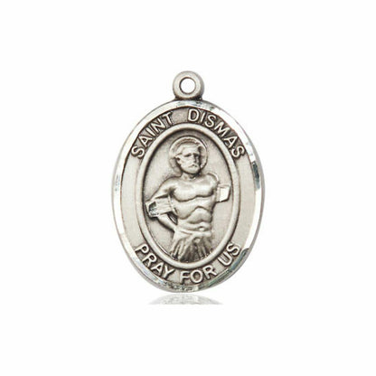St Dismas Medal - Sterling Silver Oval Pendant 3 Sizes