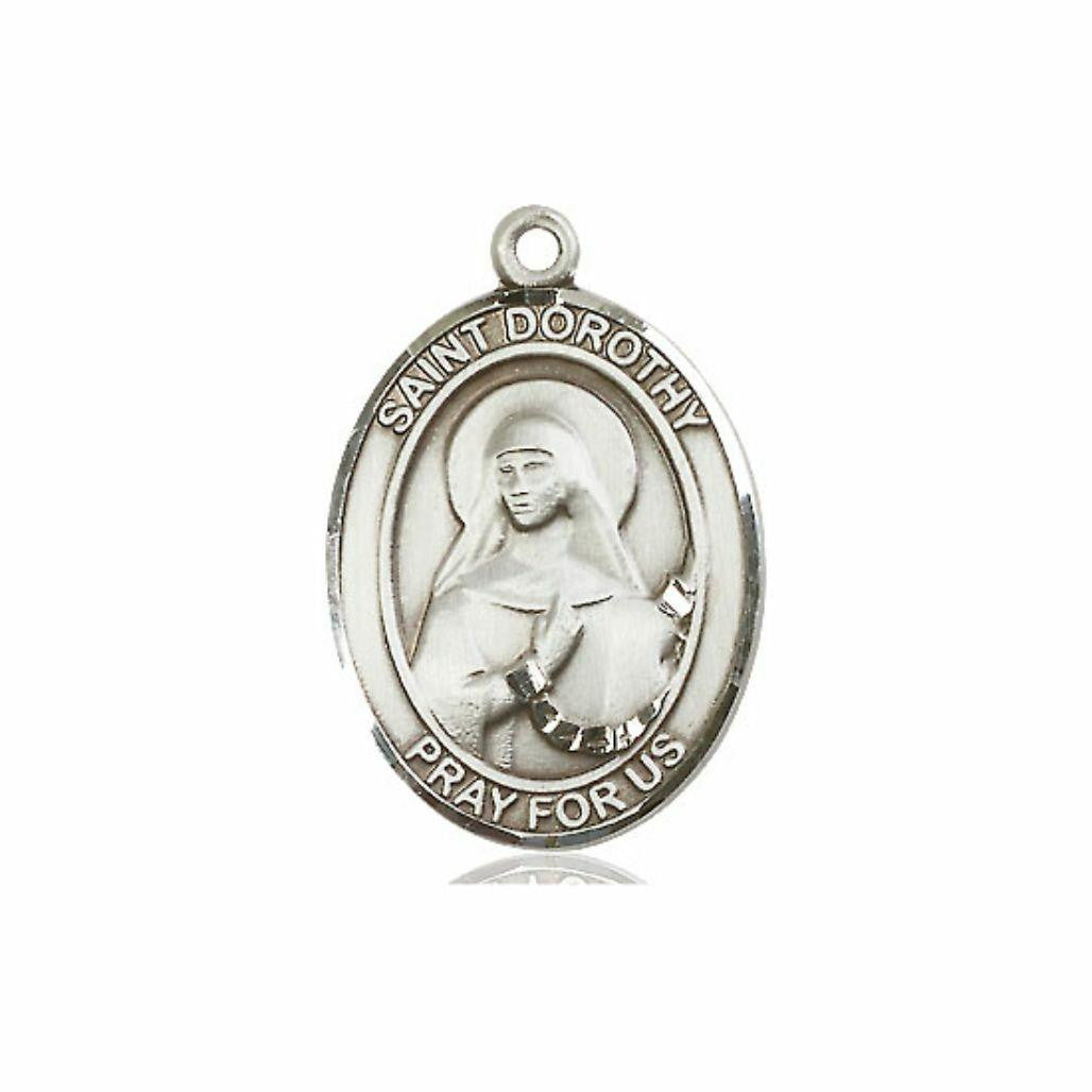 St Dorothy Medal - Sterling Silver Oval Pendant 3 Sizes