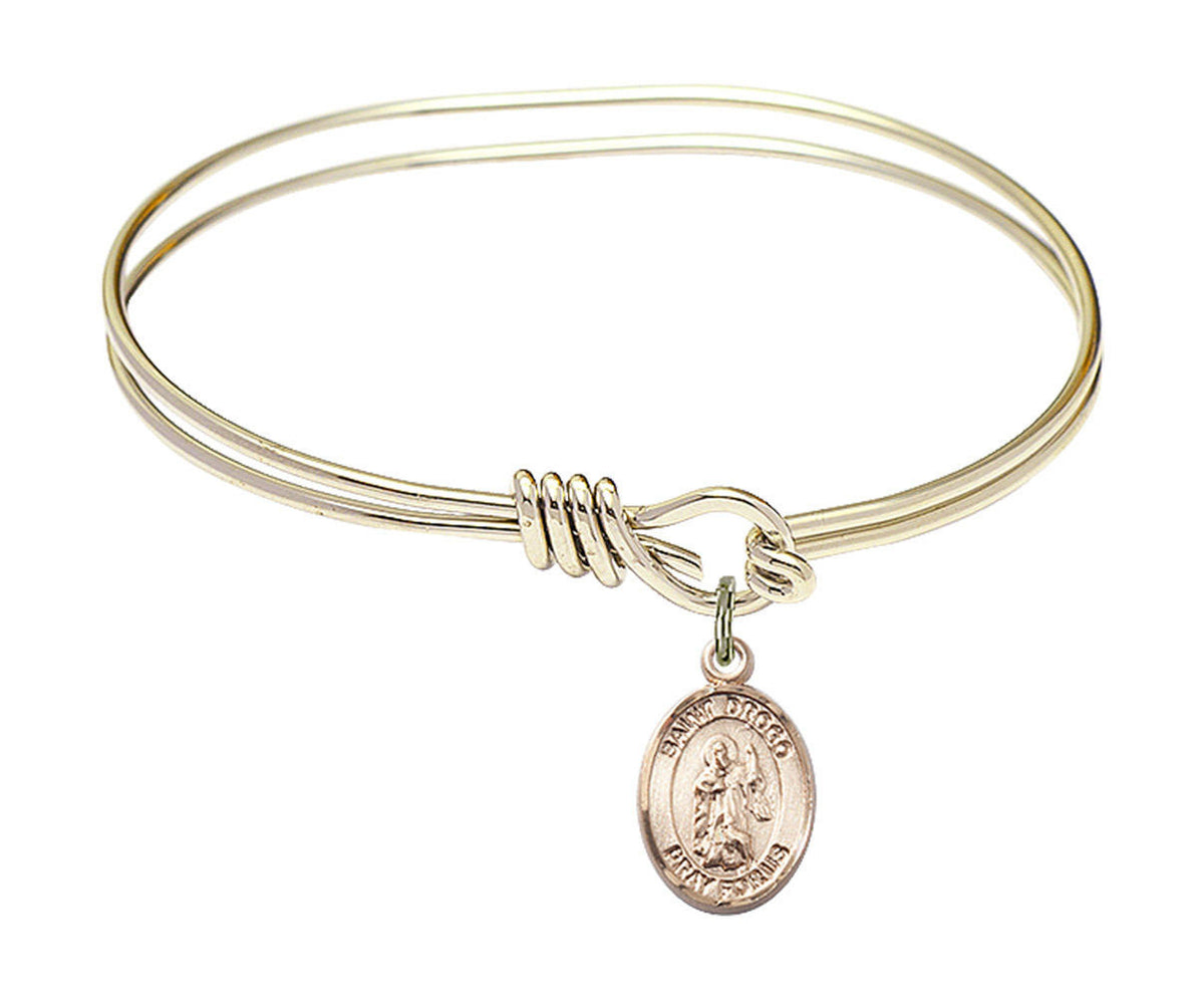 St Drogo Eye Hook Bangle Bracelet - Gold-Filled Charm 9386GF