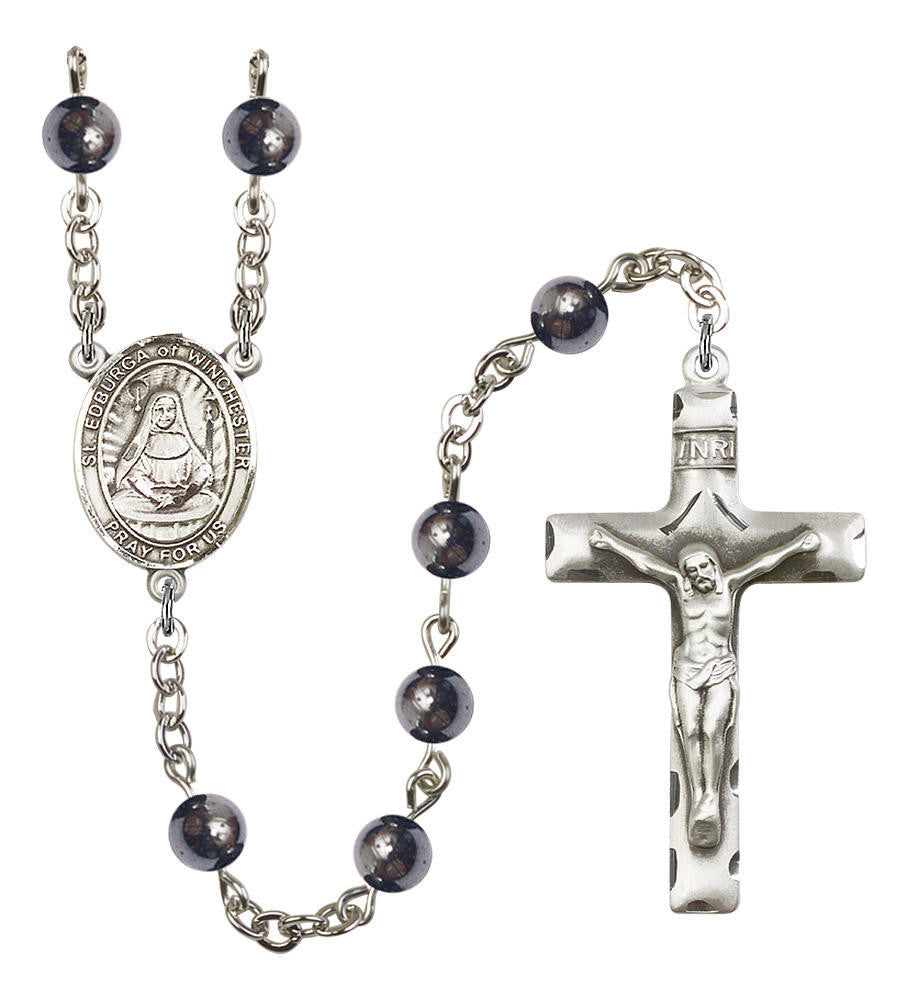 St Edburga of Winchester Rosary - 7 Bead Options 8324SS
