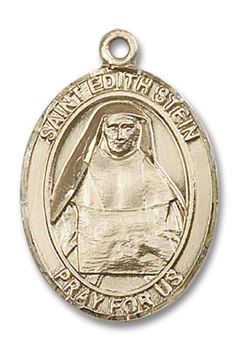 St Edith Stein Medal - 14kt Gold Oval Pendant 3 Sizes