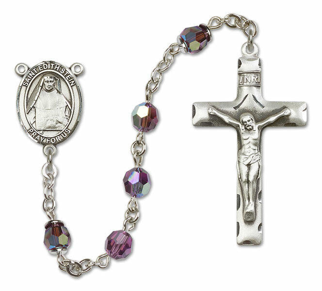 St Edith Stein Sterling Silver Rosary - 16 Color Options 8103/0644
