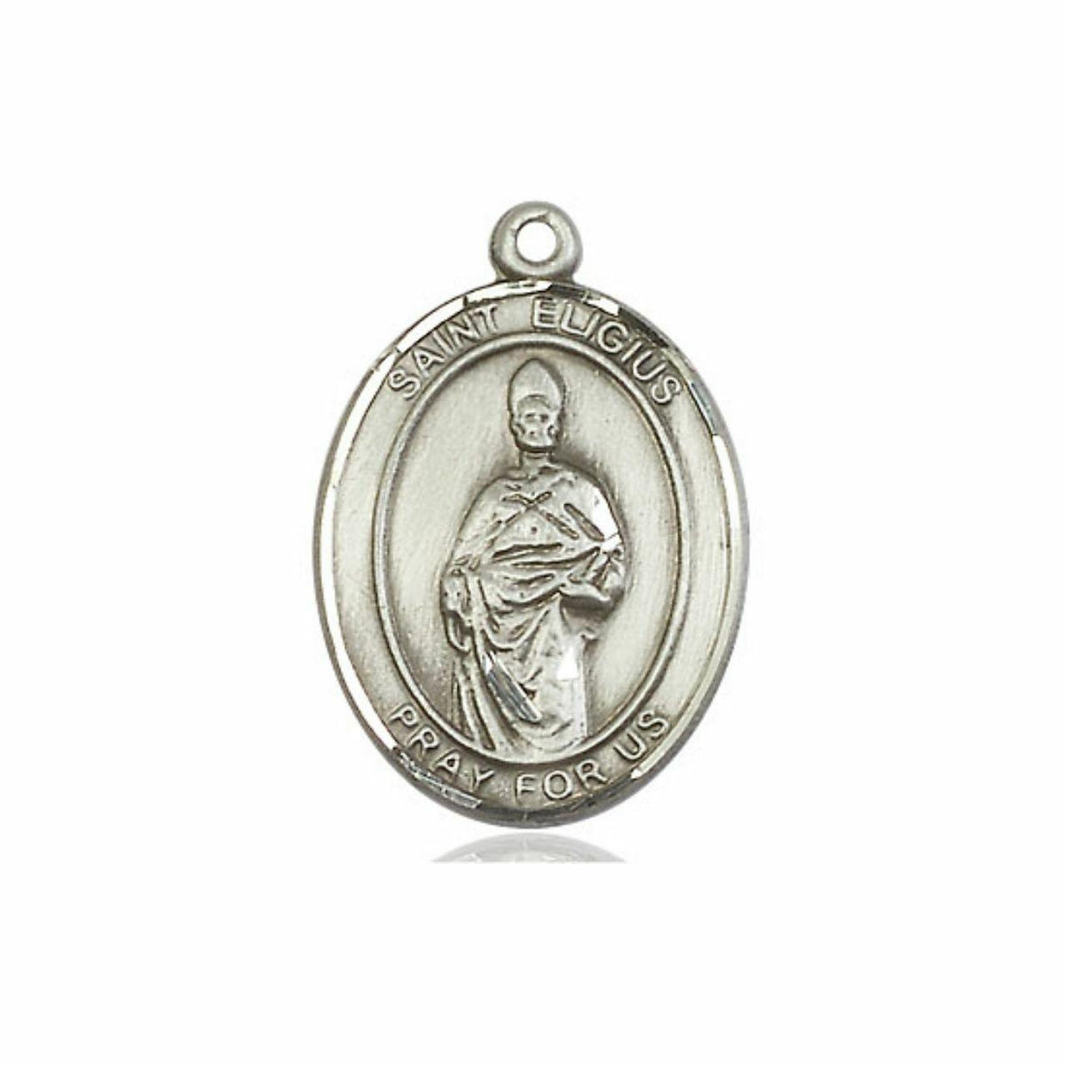 St Eligius Medal - Sterling Silver Oval Pendant 3 Sizes