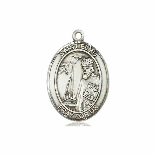 St Elmo Medal - Sterling Silver Oval Pendant 3 Sizes