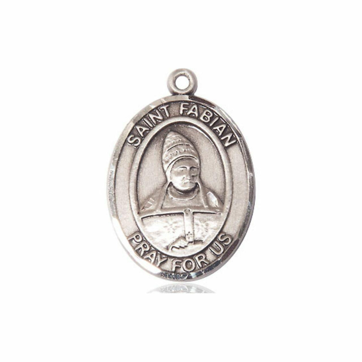 St Fabian Medal - Sterling Silver Oval Pendant 3 Sizes