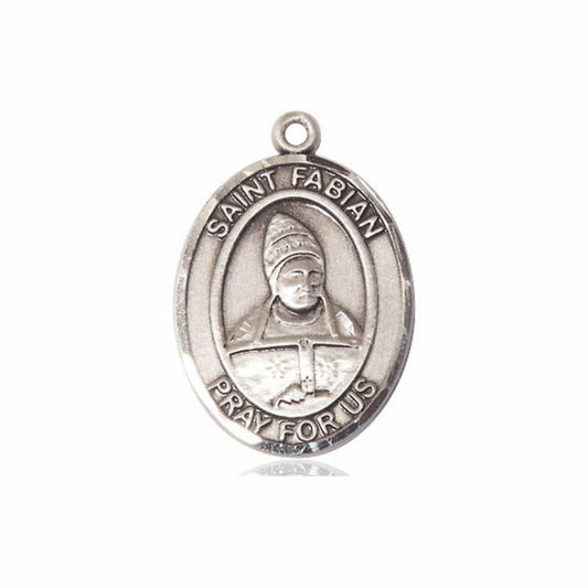 St Fabian Medal - Sterling Silver Oval Pendant 3 Sizes