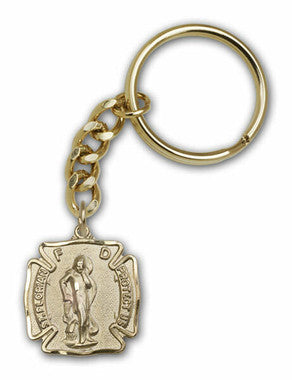 St. Florian Keychain - Gold Finish