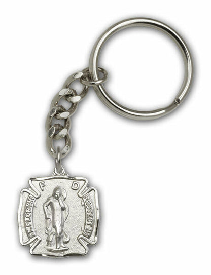 St Florian Keychain - Silver Finish
