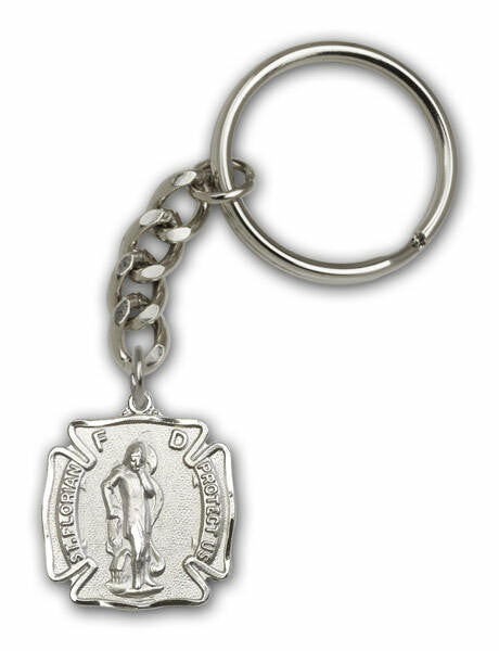 St Florian Keychain - Silver Finish