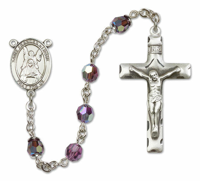 St Frances of Rome Sterling Silver Rosary - 16 Color Options 8365/0644