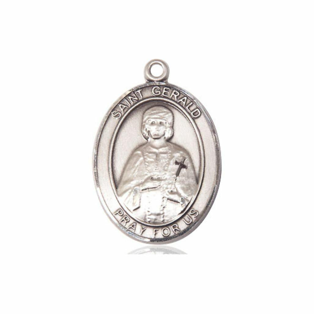 St Gerald Medal - Sterling Silver Oval Pendant 3 Sizes