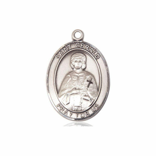 St Gerald Medal - Sterling Silver Oval Pendant 3 Sizes