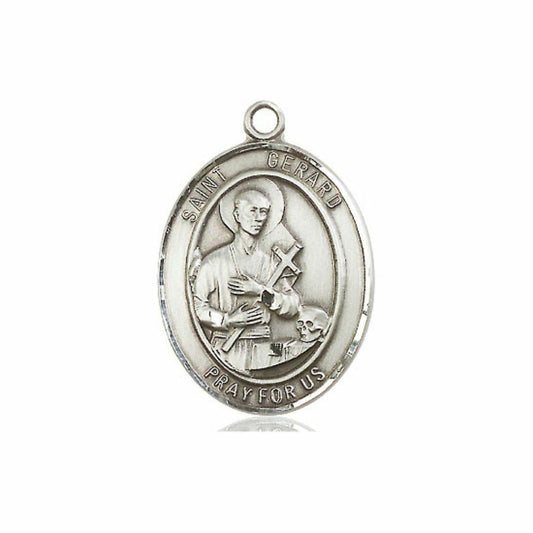St Gerard Medal - Sterling Silver Oval Pendant 3 Sizes