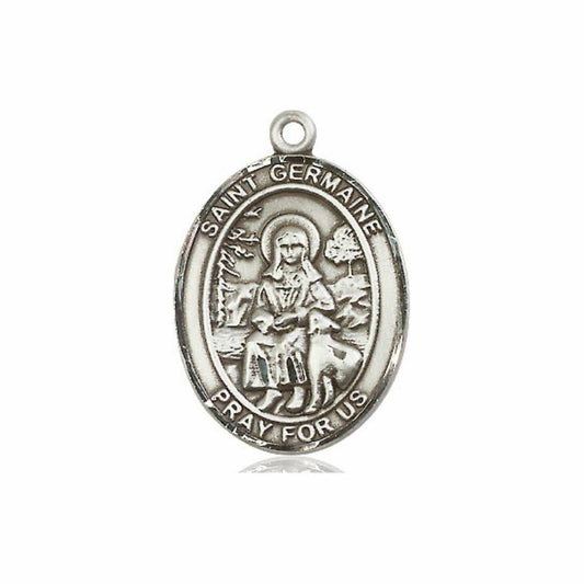 St Germaine Medal - Sterling Silver Oval Pendant 3 Sizes