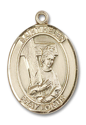 St Helen Medal - 14kt Gold Oval Pendant 3 Sizes