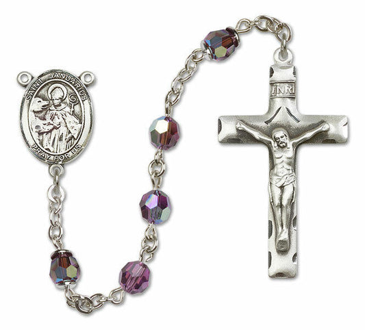 St Januarius Sterling Silver Rosary - 16 Color Options 8351/0644