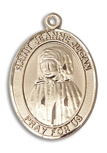 St Jeanne Jugan Medal - 14kt Gold Oval Pendant 3 Sizes