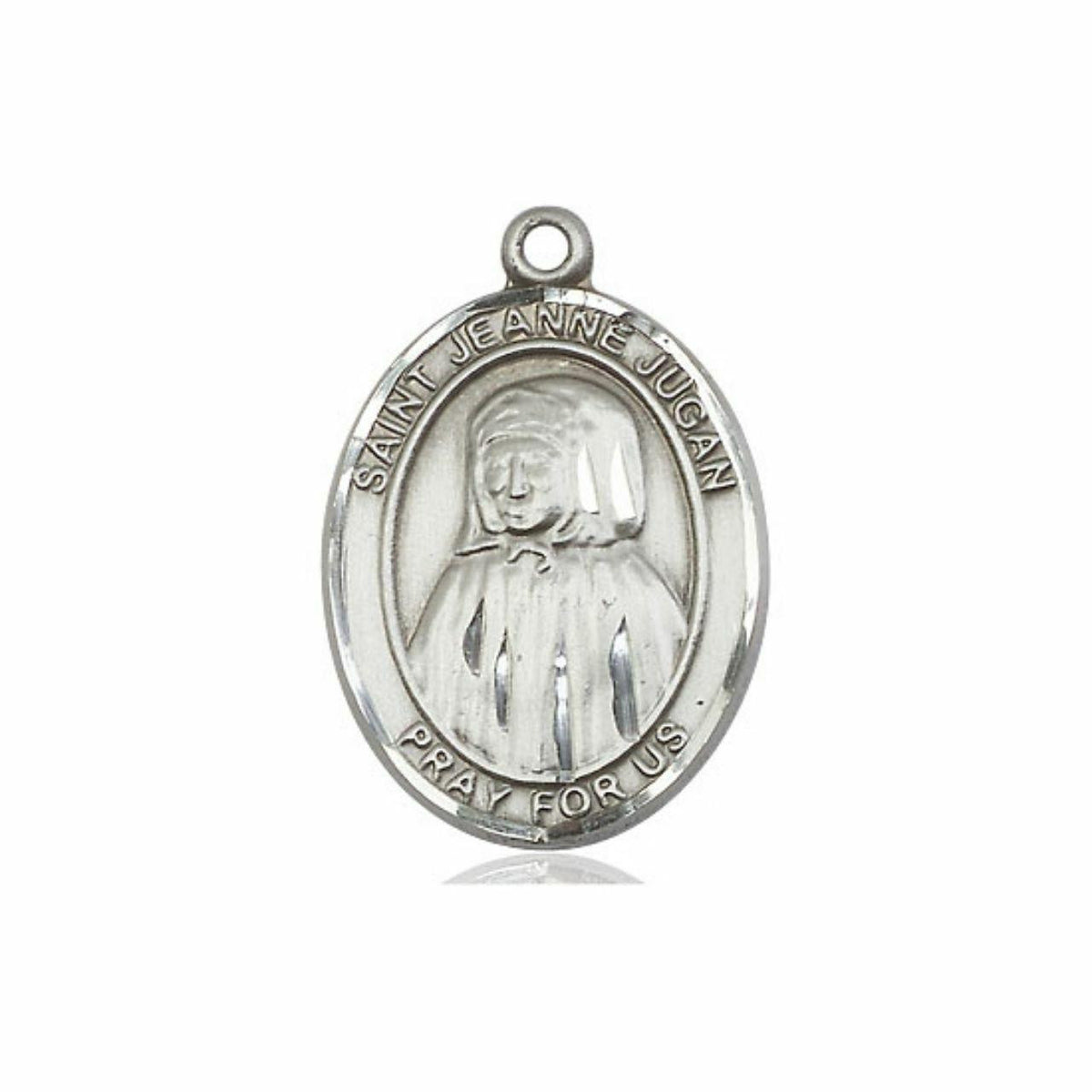 St Jeanne Jugan Medal - Sterling Silver Oval Pendant 3 Sizes