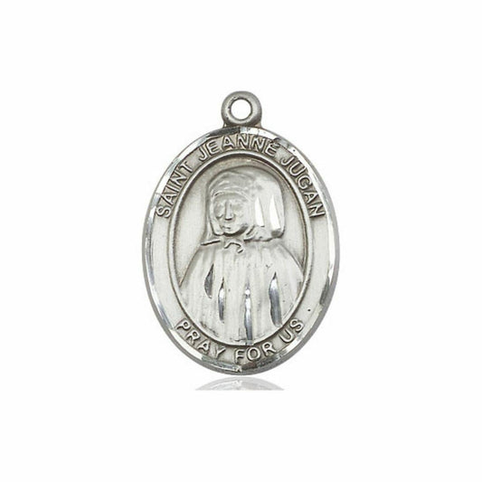 St Jeanne Jugan Medal - Sterling Silver Oval Pendant 3 Sizes