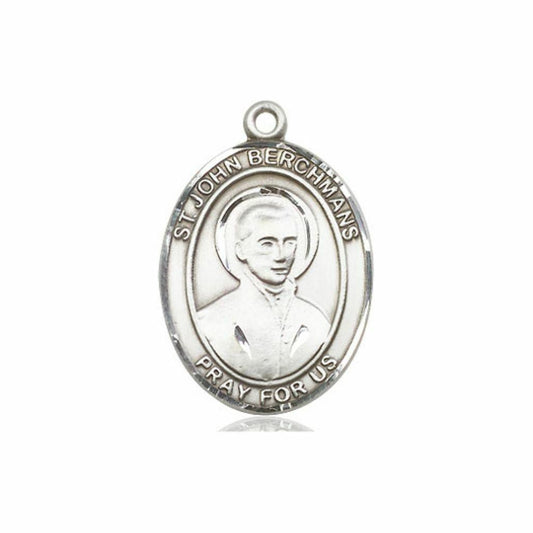 St John Berchmans Medal - Sterling Silver Oval Pendant 3 Sizes