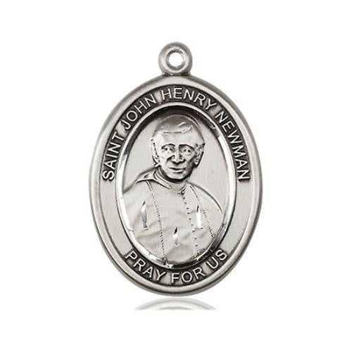 St John Henry Newman Medal - Sterling Silver Oval Pendant 3 Sizes