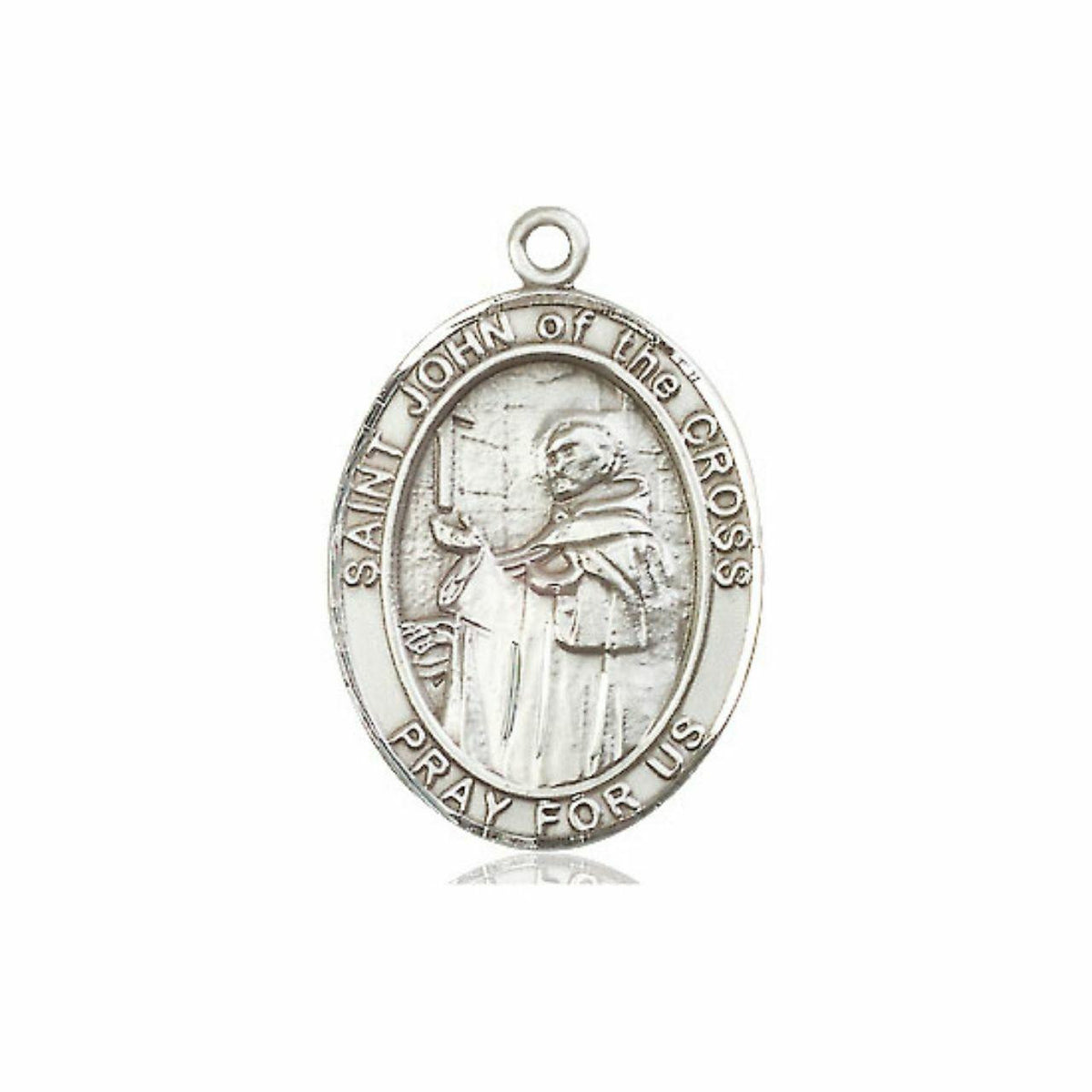 St John of The Cross Medal - Sterling Silver Oval Pendant 3 Sizes