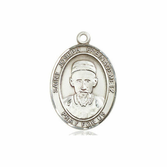St Joseph Freinademetz Medal - Sterling Silver Oval Pendant 3 Sizes
