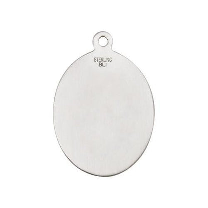 St Joseph The Worker Medal - Sterling Silver Oval Pendant 3 Sizes