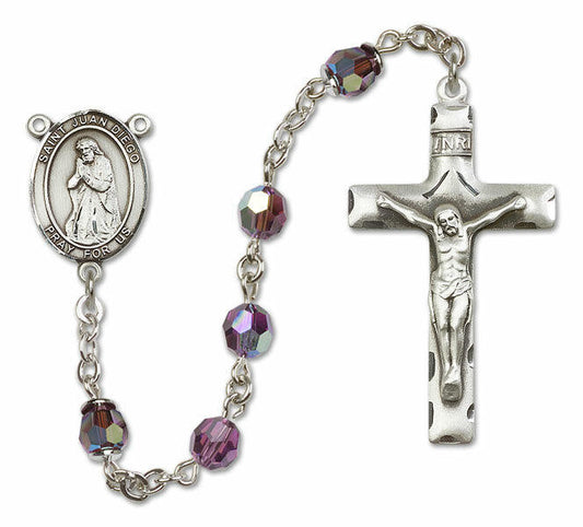 St Juan Diego Sterling Silver Rosary - 16 Color Options 8111/0644