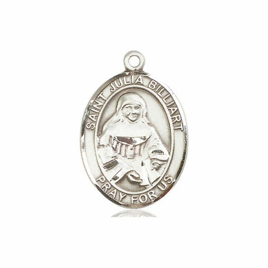 St Julia Billiart Medal - Sterling Silver Oval Pendant 3 Sizes