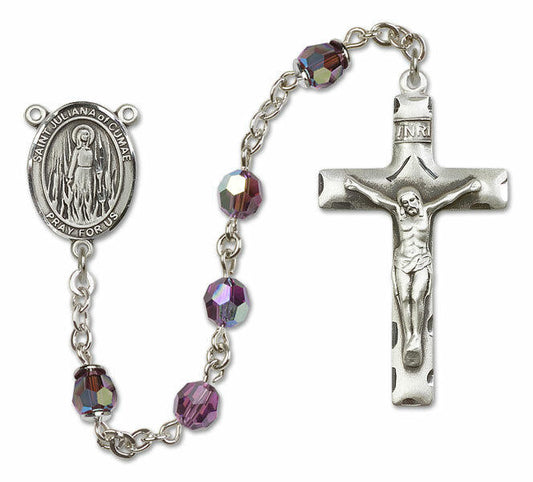 St Juliana Sterling Silver Rosary - 16 Color Options 8372/0644