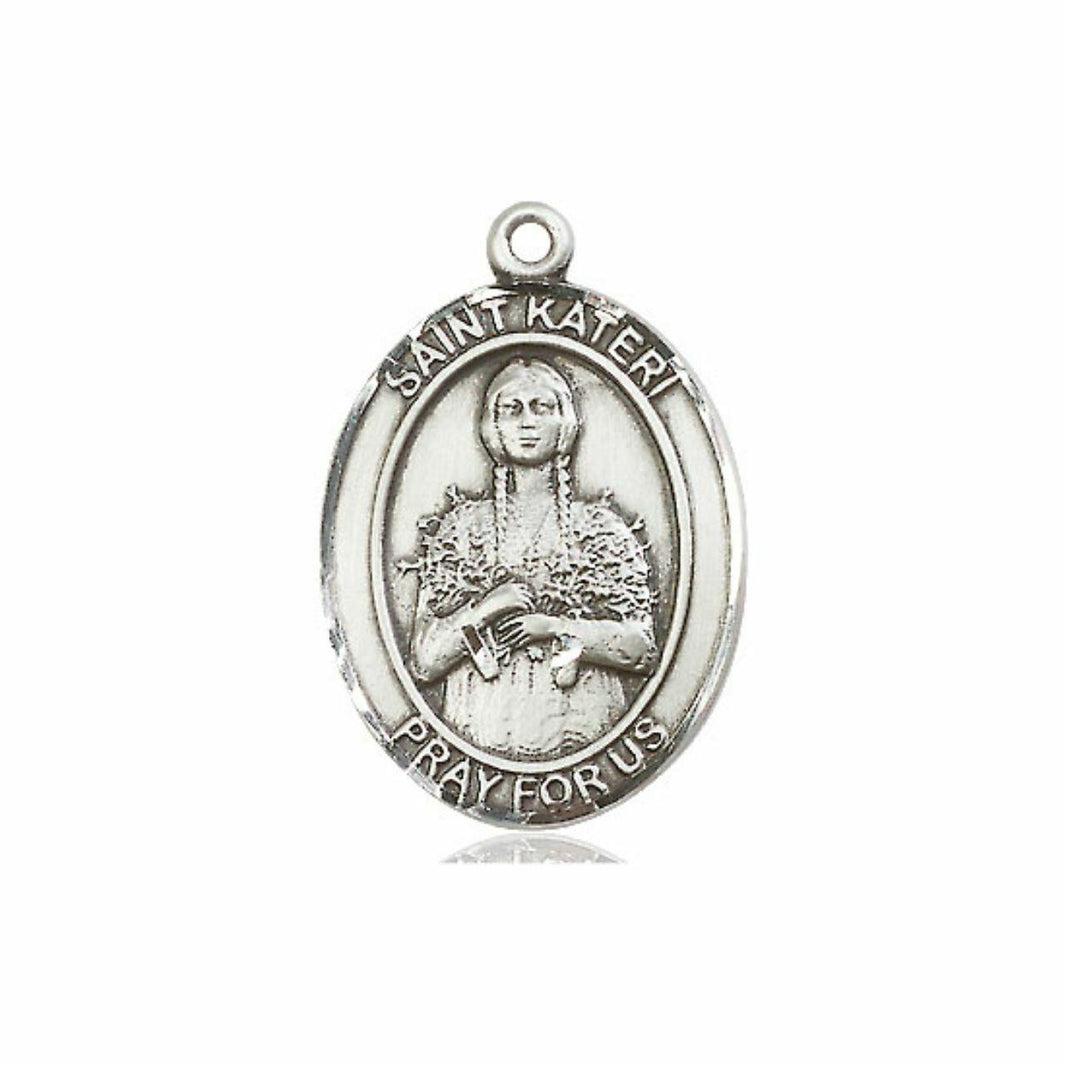 St. Kateri Tekakwitha Medal - 14kt Gold 3/4