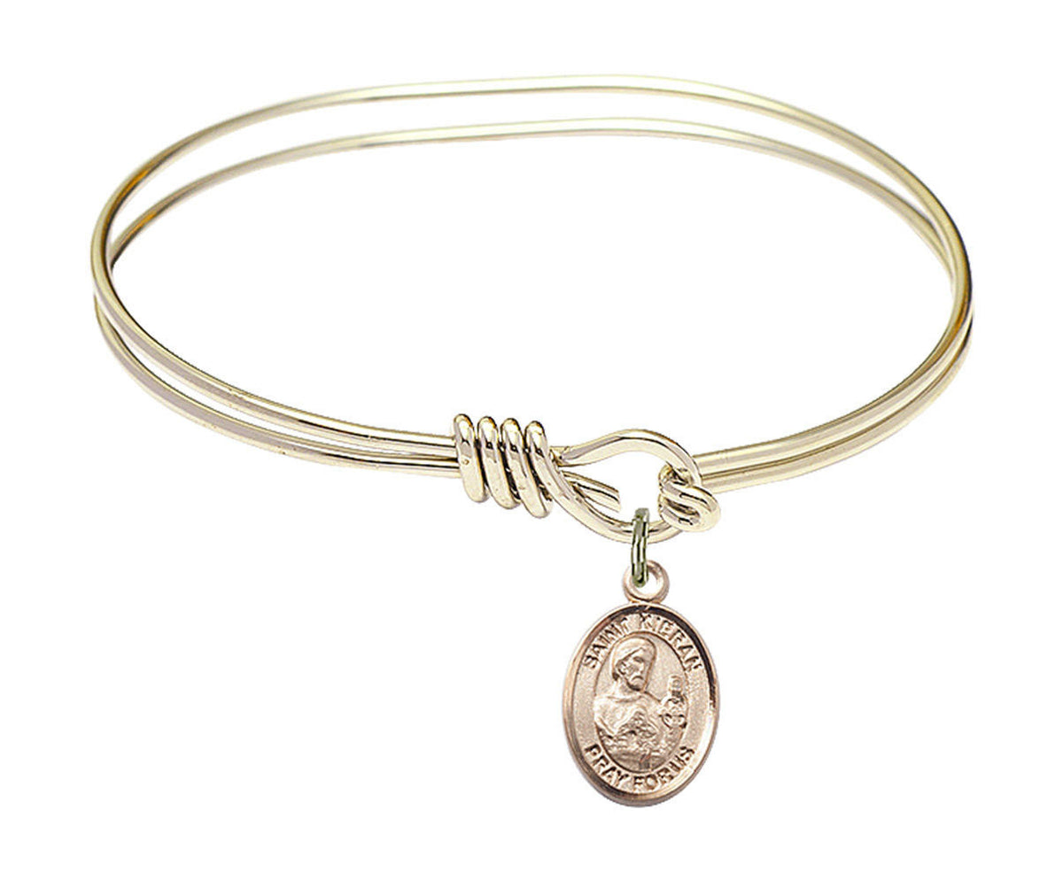 St Kieran Eye Hook Bangle Bracelet - Gold-Filled Charm 9367GF