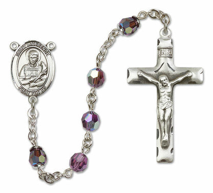 St Lawrence Sterling Silver Rosary - 16 Color Options 8063/0644