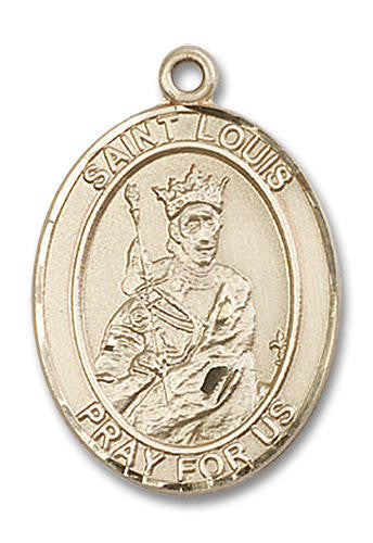 St Louis Medal - 14kt Gold Oval Pendant 3 Sizes