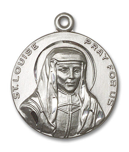 St Louise Medal - Sterling Silver Round Pendant 2 Sizes