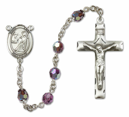 St Luke The Apostle Sterling Silver Rosary - 16 Color Options 8068/0644