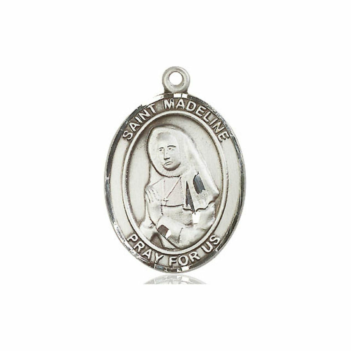 St Madeline Medal - Sterling Silver Oval Pendant 3 Sizes