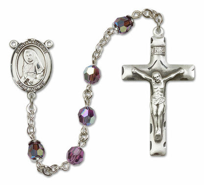 St Madeline Sophie Barat Sterling Silver Rosary - 16 Color Options 8236/0644
