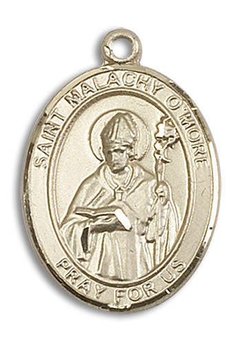 St Malachy OMore Medal - 14kt Gold Oval Pendant 3 Sizes