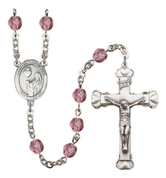 St Margaret Mary Alacoque Rosary - 6MM Fire Polished Beads 8420SS