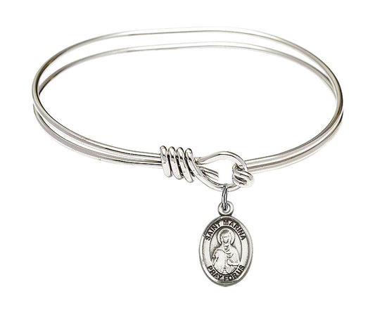 St Marina Eye Hook Bangle Bracelet - Sterling Silver Charm 9379SS