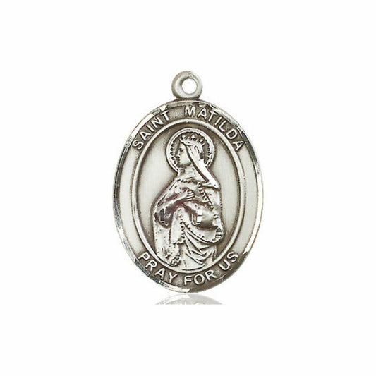 St Matilda Medal - Sterling Silver Oval Pendant 3 Sizes
