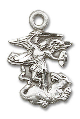 St. Michael Pendant - Sterling Silver 7/8" x 1/2" (5940SS)