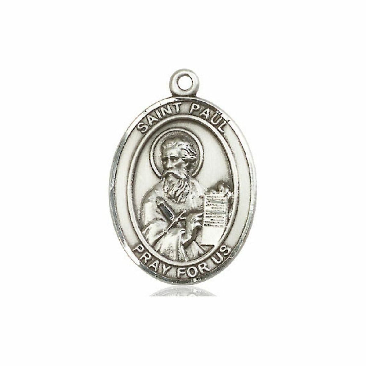 St Paul Medal - Sterling Silver Oval Pendant 3 Sizes
