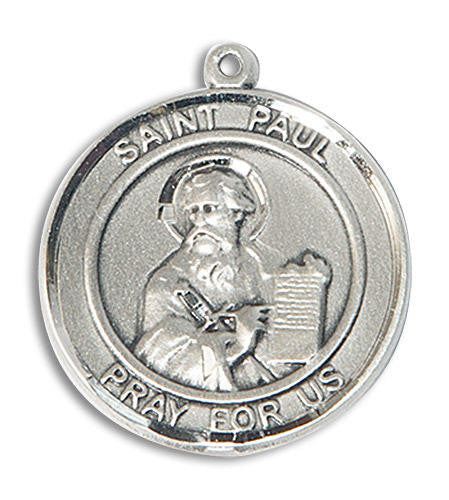 St Paul Medal - Sterling Silver Round Pendant 2 Sizes