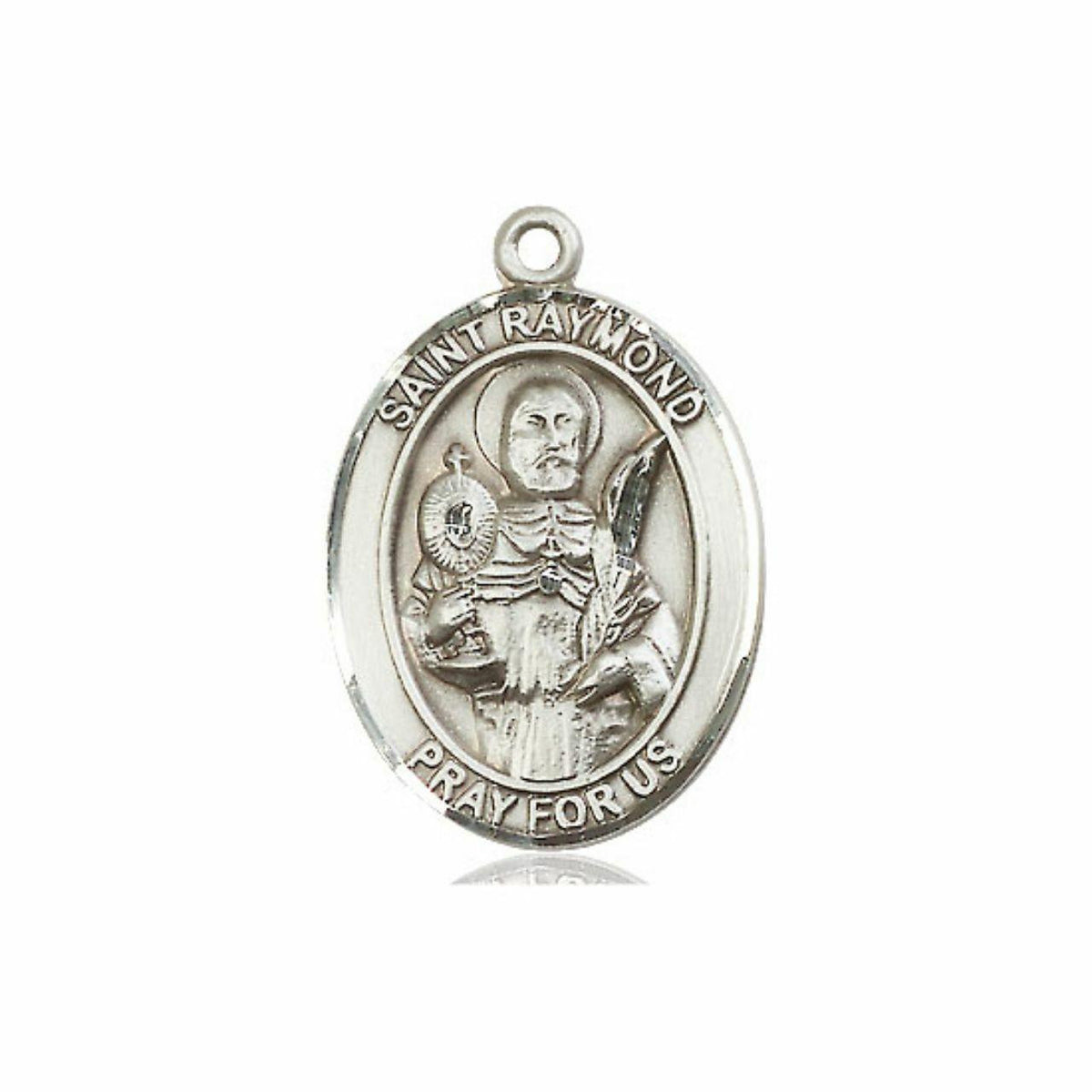 St Raymond Medal - Sterling Silver Oval Pendant 3 Sizes