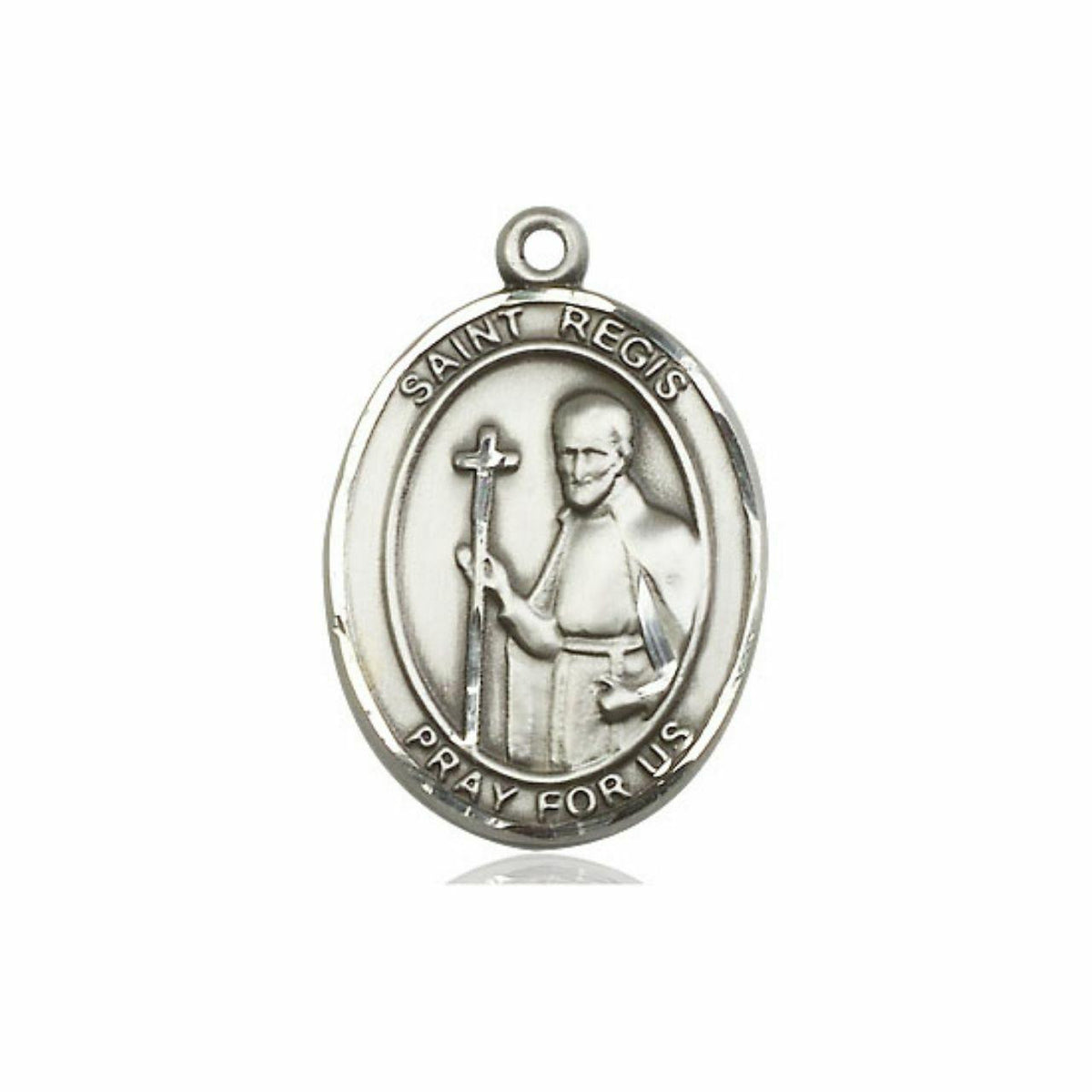 St Regis Medal - Sterling Silver Oval Pendant 3 Sizes