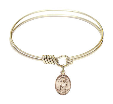St. Regis Round Eye Hook Bangle Bracelet - Gold-Filled Charm - 6.25 Inch (9380GF)