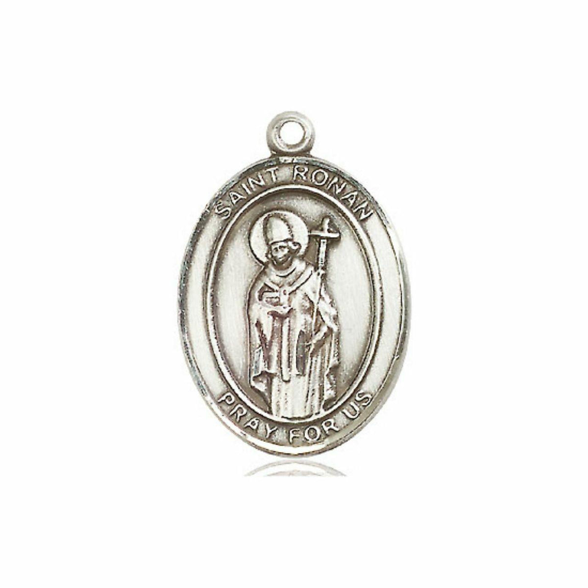 St Ronan Medal - Sterling Silver Oval Pendant 3 Sizes